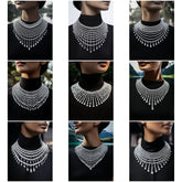NK_011 : Creative Concept, 700+ Neacklace Jewelry Collection, Fringe Waterfalls & Lattice Bibs: A Scenic Array of Dramatic Diamond Necklace Designs